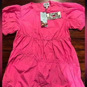 Woman’s puff short sleeve, mini dress